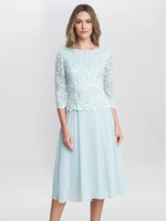 Rona Midi Dress With Lace Bodice & Chiffon Skirt