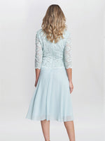 Rona Midi Dress With Lace Bodice & Chiffon Skirt