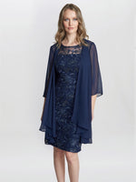 Hayley Embroidered Dress With Matching Chiffon Jacket