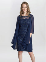 Hayley Embroidered Dress With Matching Chiffon Jacket