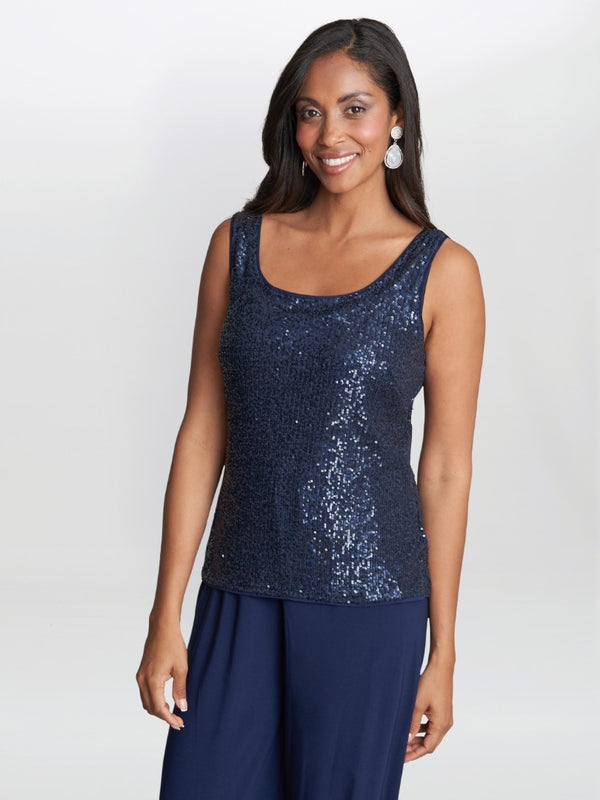 Marigot Sequin Tank And Cascade Jersey Jacket Set