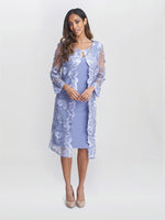 Savoy Embroidered Lace Mock Jacket With Jersey Dress