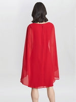 Lisa Chiffon Cape Dress