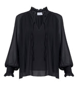 Delphine Pleat Frill Neck Blouse