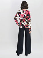 Mazie Abstract Pink Leopard Diamante Jumper