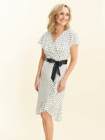 Fina Georgette Wrap Dress With Frills