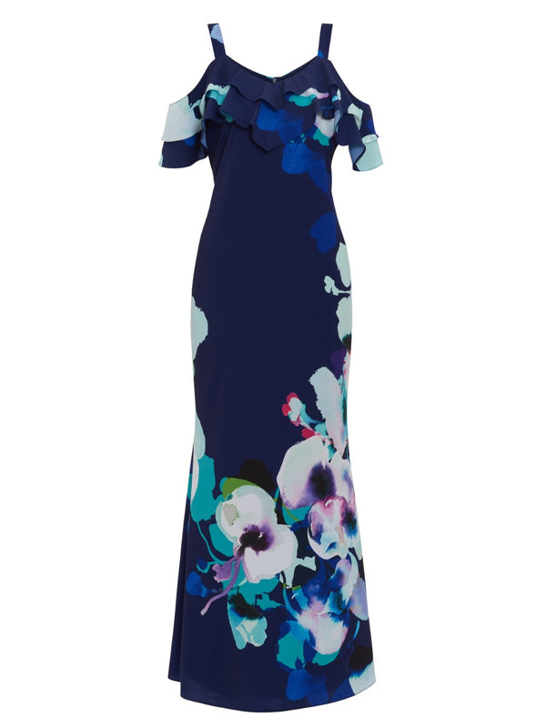 Gailyn Floral Crepe Maxi Dress