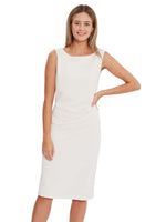 Kora Moss Crepe Dress Lace Overtop