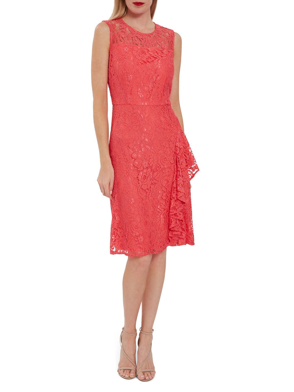 Lilita Corded Lace Waterfall Frill Dress