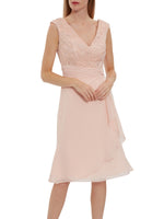 Farrah Chiffon Dress With Lace Bodice