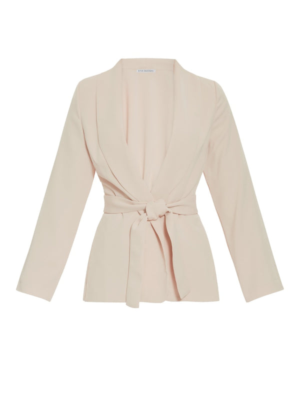 Linete Moss Crepe Tie Jacket