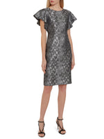 Joslyn Snake Jacquard Dress