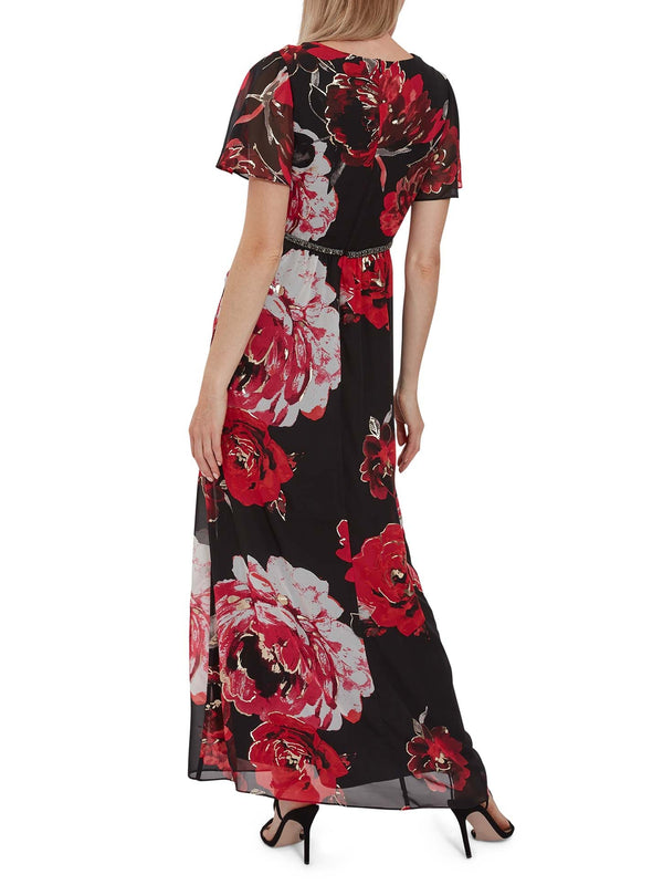 Mallie Cowl Neck Floral Maxi Dress