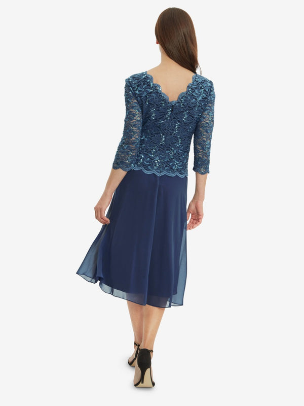 Albany Lace Dress with Chiffon Skirt