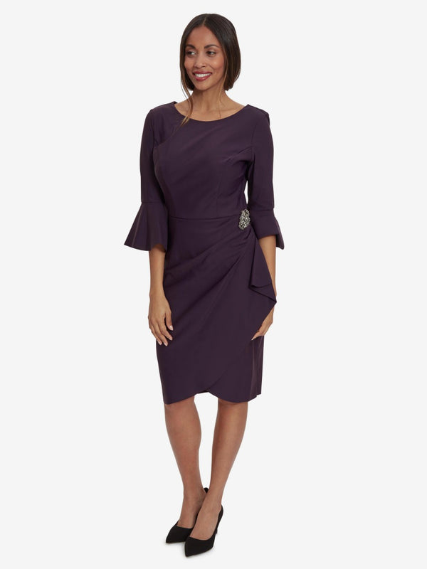 Zetta Wrap Dress With Embellishment