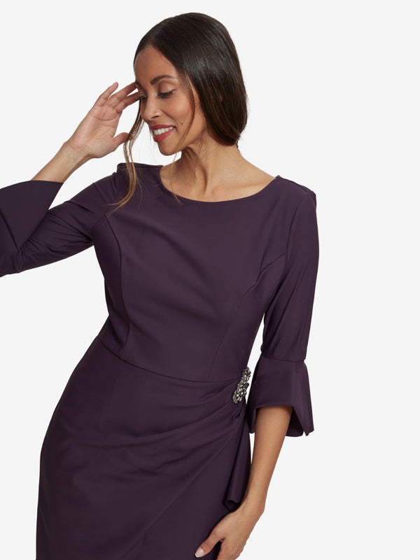 Zetta Wrap Dress With Embellishment