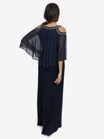 Turner Cold Shoulder Popover Gown With Beaded Neckline