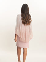 Shyla Foil Cape Chiffon Cocktail Dress