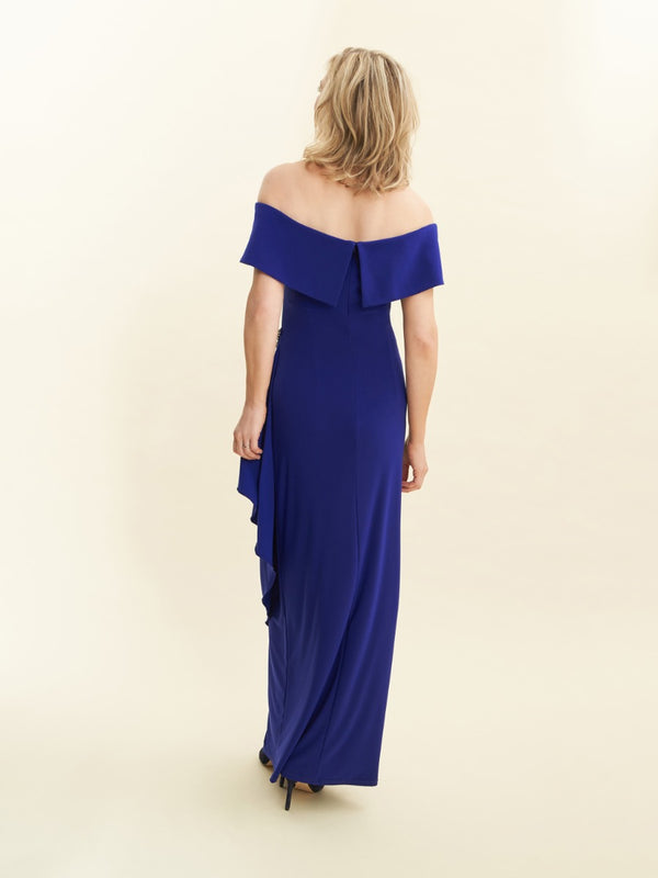 Gail Off Shoulder Asymmetrical Dress With Hip Detail