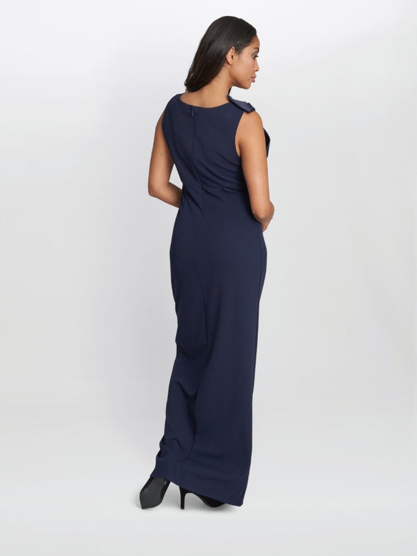 Merle Bow Shoulder Maxi Dress