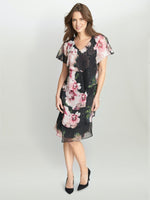 Olivie Printed Floral Tier Dress