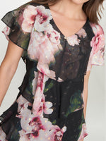 Olivie Printed Floral Tier Dress