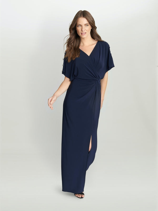 Pascale Long Knot Front Jersey Dress