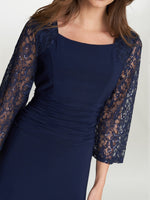 Atalanta Sequin Lace Sleeved Maxi Dress