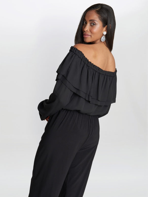 Tamora Blouse With Tiered Elastic Neckline