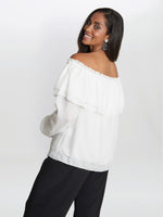 Tamora Blouse With Tiered Elastic Neckline