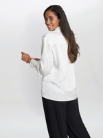 Verity Long Sleeve Blouse With Lace Trim