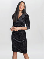 Shannon Velvet Wrap Knot Dress