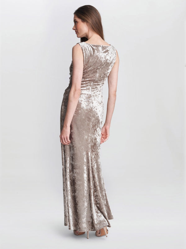 Talia Crushed Velvet Maxi Dress