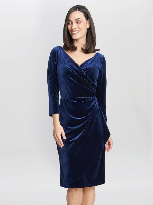 Zoe Velvet Wrap Dress