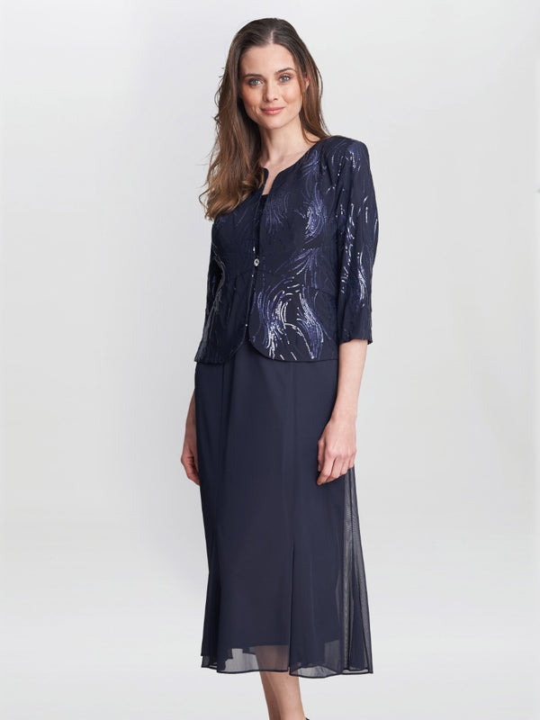 Karyn Midi Length Firework Sequin Jacket And Dress