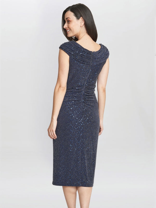 Celia Metallic Knit Sleeveless Dress