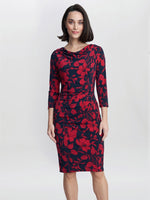 Abbie Printed Jersey Cowl Neck Dress