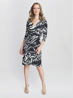 Bianca Printed Jersey Ruffle Dress