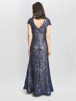 Marcia Sequin Contrast Gown