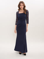 Una Maxi Dress With Lace Sleeves