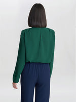 Eleonora High Neck Top With Shoulder Detail