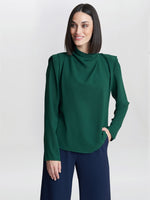 Eleonora High Neck Top With Shoulder Detail