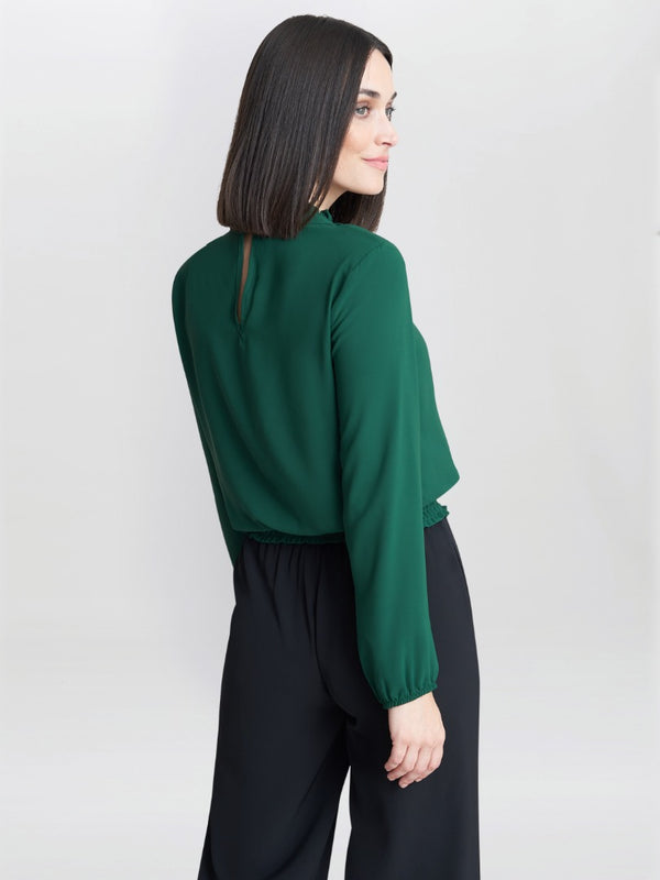 Jolene Frill Neck Top With Waist Shirring