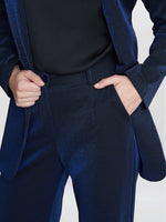 Genevive Stretch Metalic Trouser Suit