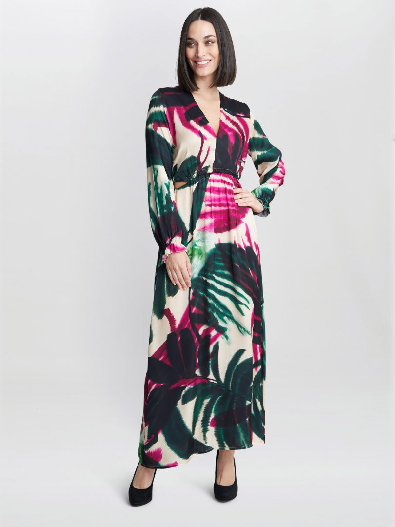 Israella Print Cut-Out Dress – Gina Bacconi