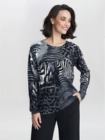 Riley Animal Print Jumper With Diamantes