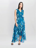 Tamara Printed Sleeveless Maxi Dress With Belt