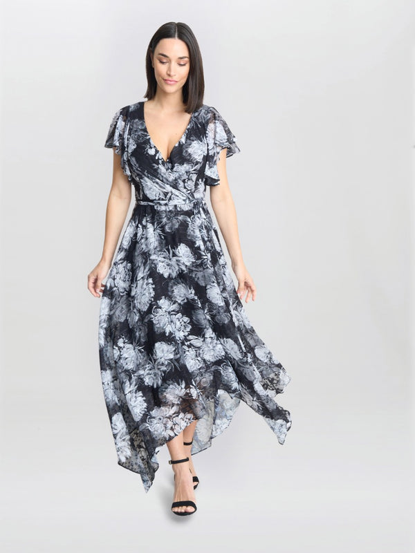 Jude High-Low Floral Print Dress