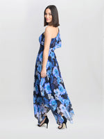 Briana One Shoulder Floral Print Dress