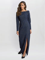 Amira Stretch Jacquard Maxi Dress